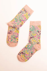 Chaussettes Fleur de Pêcher